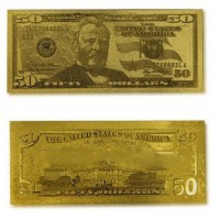 Золотая Банкнота 50$
